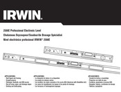 Irwin 2500E Manual De Instrucciones