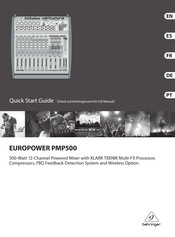 Behringer EUROPOWER PMP500 Instrucciones De Seguridad