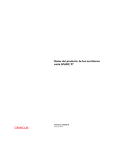 Oracle SPARC T7 Serie Notas Del Producto