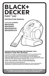 Black+Decker FLex VAC BDH2020FLFH Manual De Instrucciones
