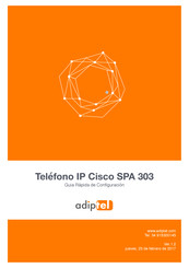 Cisco SPA 303 Guía Rápida De Configuración