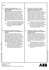 ABB CC-U/I Instrucciones De Servicio Y De Montaje