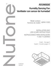 NuTone ROOMSIDE AERN110SD Instrucciones Para Instalación Y Uso Y Cuidado