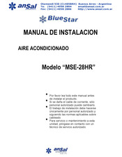 Ansal BlueStar MSE-28HR Manual De Instalación