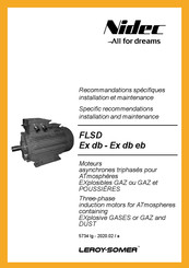 Nidec Leroy-Somer FLSD Ex db Serie Instalación Y Mantenimiento