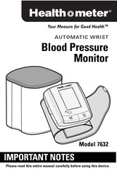 Health O Meter 7632 Manual De Instrucciones