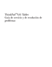 Lenovo ThinkPad X40 Serie Guía De Servicio