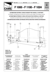 CAME F 1100 Manual De Instrucciones