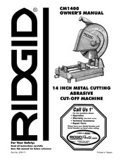 RIDGID CM1400 Manual Del Propietário