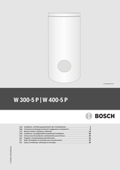 Bosch W 400-5 P Instrucciones De Instalación Y Mantenimiento Para El Técnico