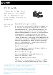 Sony PMW-320K Manual Del Usuario