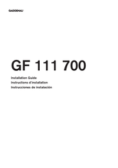 Gaggenau GF 111 700 Instrucciones De Instalación