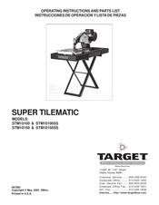 Target SUPER TILEMATIC STM10100SS Instrucciones De Operación Y Lista De Piezas