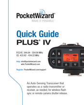 PocketWizard PLUS IV Guía Rápida