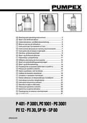 Pumpex SP 10 Instrucciones De Puesta En Marcha Y Funcionamiento