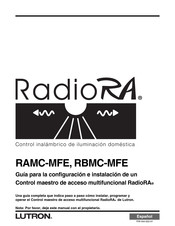 Lutron radioRA RAMC-MFE Guía Para La Configuración E Instalación