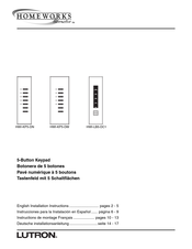 Lutron Homeworks HWI-KP5-DN Instrucciones Para La Instalación