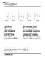 Lutron HomeWorks HWI-KP10 Instrucciones Para La Instalación