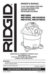 RIDGID WD16700 Manual Del Usuario