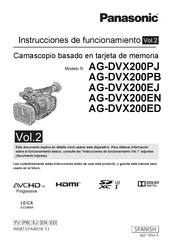 Panasonic AG-DVX200PJ Instrucciones De Funcionamiento