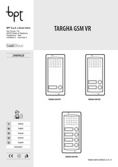 Bpt TARGHA GSM VR Manual Del Usario