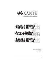 Xante Accel-a-Writer 3DN Manual De Instrucciones