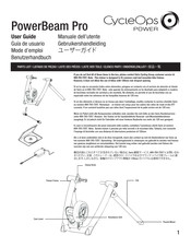 CycleOps PowerBeam Pro Guía De Usuario