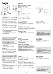Hager TX 302 Manual De Instrucciones