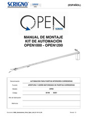 FAAC SCRIGNO OPEN1000 Manual De Montaje