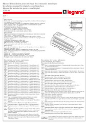 Legrand 3750 06 Manual De Instalación Para Central Digital