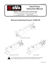 BVA Hydraulics P2301 Manual De Instrucciones