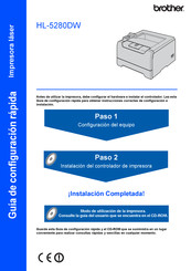 Brother HL-5280DW Guía De Configuración Rápida