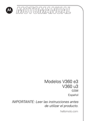Motorola V360 e3 Manual Del Usario