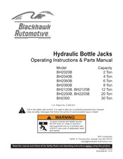 Blackhawk Automotive BH2060B Instrucciones De Operación