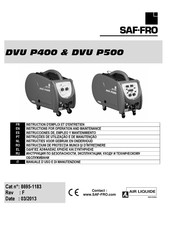 Saf-Fro DVU P400 Instrucciones De Empleo Y Mantenimiento