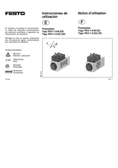 Festo PEV-1/4-B-OD Instrucciones De Utilizacion