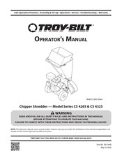 Troy-Bilt CS 4325 Serie Manual Del Operador