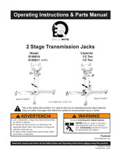 EQUIPRITE 5100810 Instrucciones De Funcionamiento Y Manual De Piezas