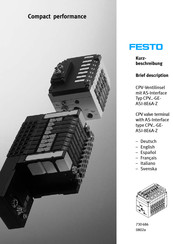 Festo CPV GE-ASI-8E6A-Z M8 Serie Manual De Instrucciones