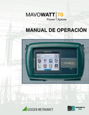 Gossen MetraWatt MAVOWATT 70 Manual De Operación