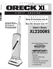 Oreck XL2200RS Guia Del Usuario