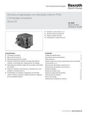 Bosch Rexroth PGH 2x Serie Manual De Usuario