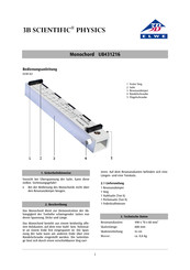 3B SCIENTIFIC PHYSICS U8431216 Manual De Instrucciones