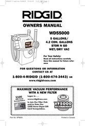 RIDGID WD55000 El Manual Del Propietario