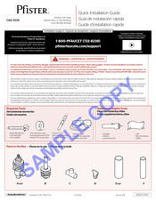 Pfister OX6-150R Guía De Instalación Rápida