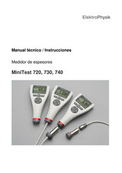 ElektroPhysik MiniTest 730 Manual Técnico / Instrucciones