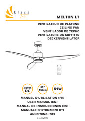 Klass Fan MELTON LT Manual De Instrucciones