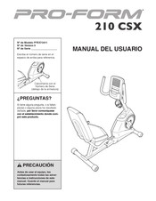 Pro-Form 210 CSX Manual Del Usuario