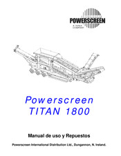 Terex Powerscreen TITAN 1800 Manual De Uso