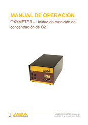 Lambda OXYMETER Manual De Operación